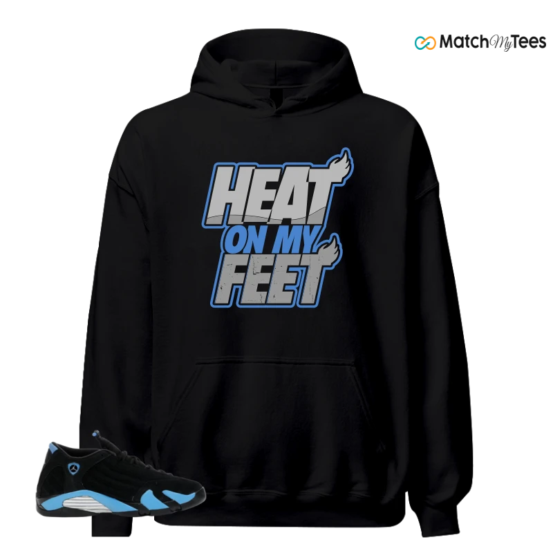 NIKE AIR JORDAN 14 RETRO BLACK UNIVERSITY BLUE (2026) (GS) SNEAKER Matching Tees hoodie