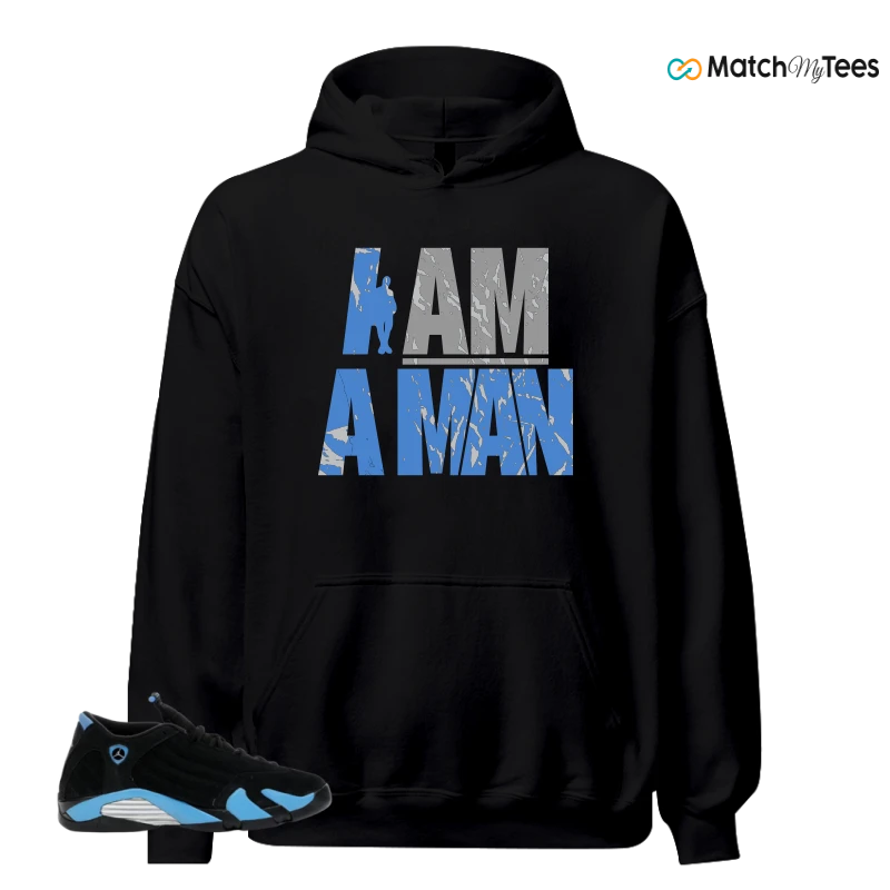 NIKE AIR JORDAN 14 RETRO BLACK UNIVERSITY BLUE (2026) (GS) SNEAKER Matching Tees hoodie