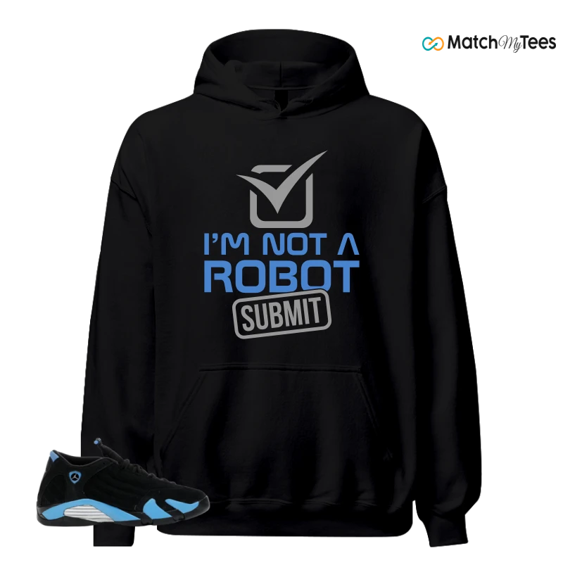 NIKE AIR JORDAN 14 RETRO BLACK UNIVERSITY BLUE (2026) (GS) SNEAKER Matching Tees hoodie