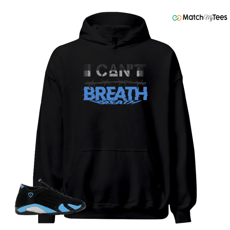 NIKE AIR JORDAN 14 RETRO BLACK UNIVERSITY BLUE (2026) (GS) SNEAKER Matching Tees hoodie