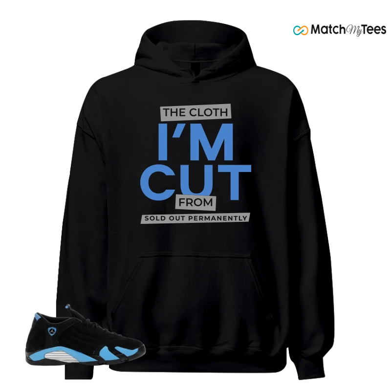 NIKE AIR JORDAN 14 RETRO BLACK UNIVERSITY BLUE (2026) (GS) SNEAKER Matching Tees hoodie