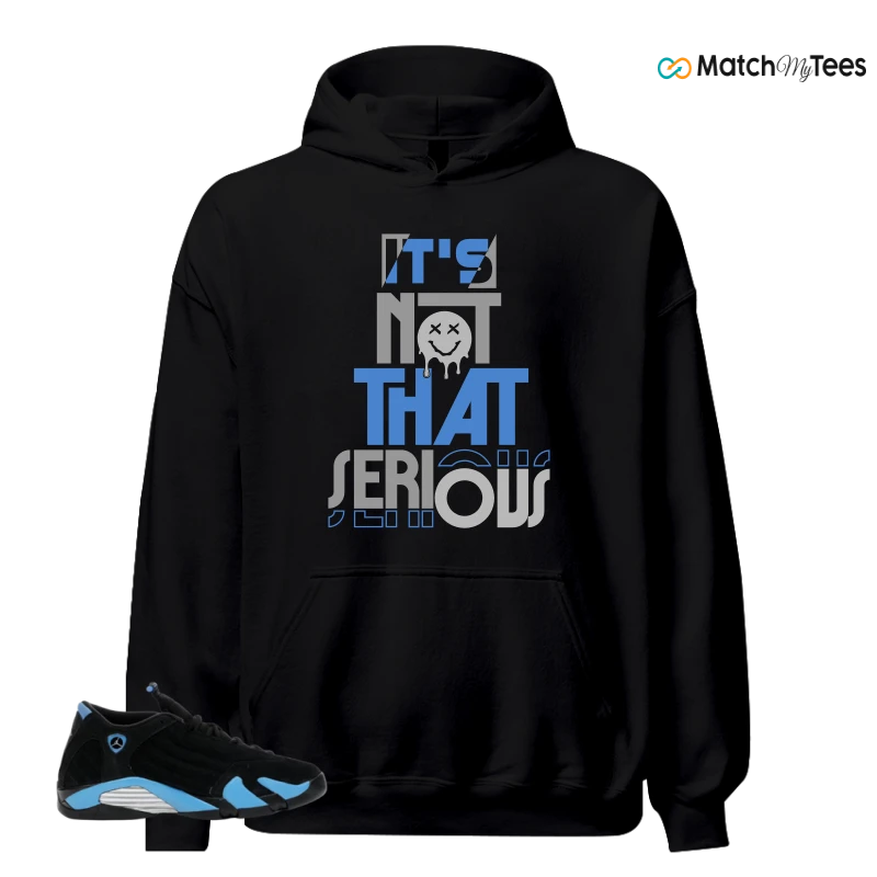 NIKE AIR JORDAN 14 RETRO BLACK UNIVERSITY BLUE (2026) (GS) SNEAKER Matching Tees hoodie