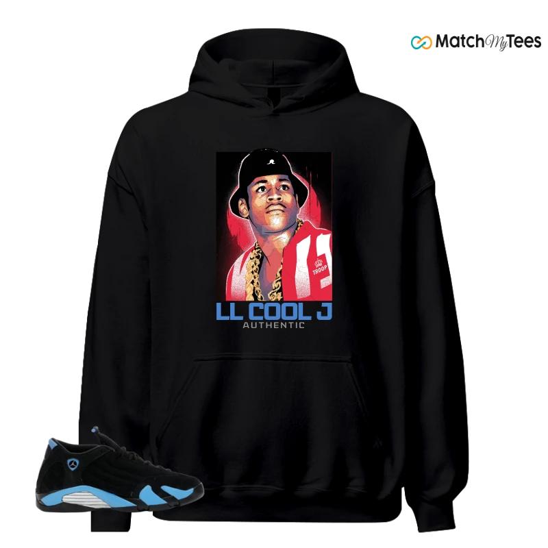 NIKE AIR JORDAN 14 RETRO BLACK UNIVERSITY BLUE (2026) (GS) SNEAKER Matching Tees hoodie