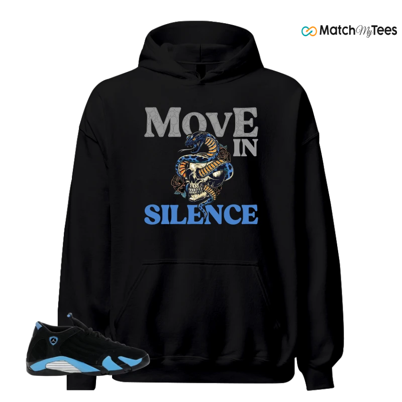 NIKE AIR JORDAN 14 RETRO BLACK UNIVERSITY BLUE (2026) (GS) SNEAKER Matching Tees hoodie