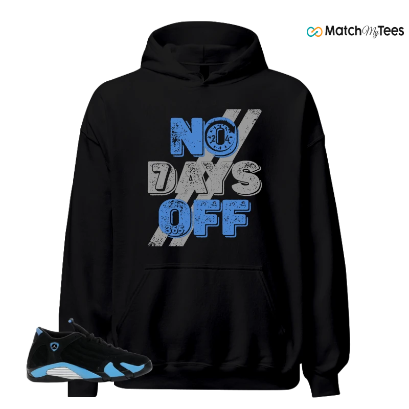NIKE AIR JORDAN 14 RETRO BLACK UNIVERSITY BLUE (2026) (GS) SNEAKER Matching Tees hoodie
