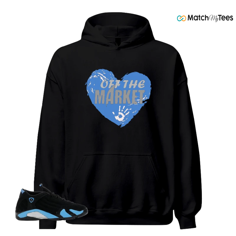 NIKE AIR JORDAN 14 RETRO BLACK UNIVERSITY BLUE (2026) (GS) SNEAKER Matching Tees hoodie