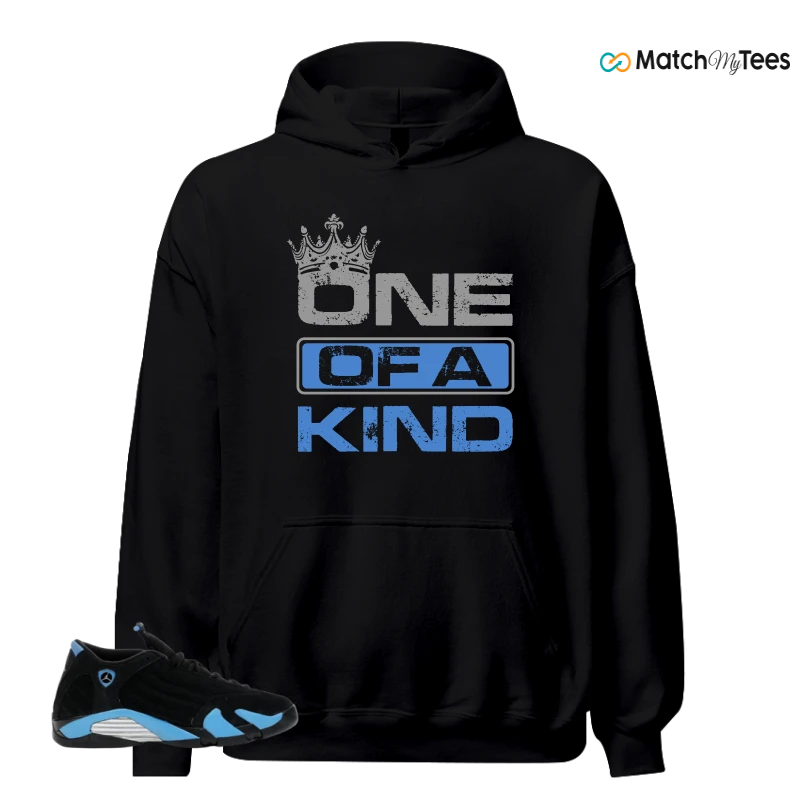NIKE AIR JORDAN 14 RETRO BLACK UNIVERSITY BLUE (2026) (GS) SNEAKER Matching Tees hoodie