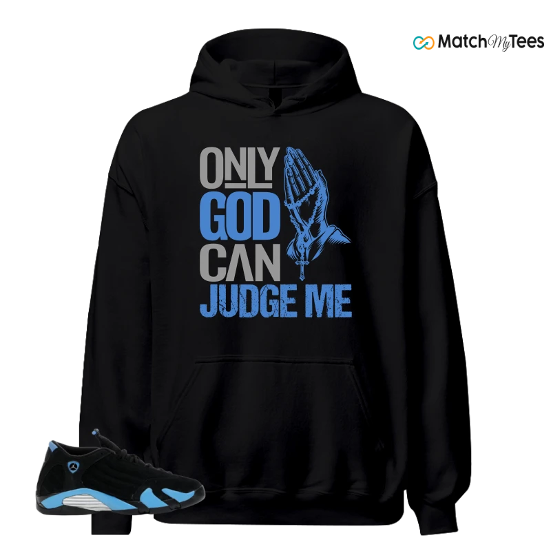 NIKE AIR JORDAN 14 RETRO BLACK UNIVERSITY BLUE (2026) (GS) SNEAKER Matching Tees hoodie