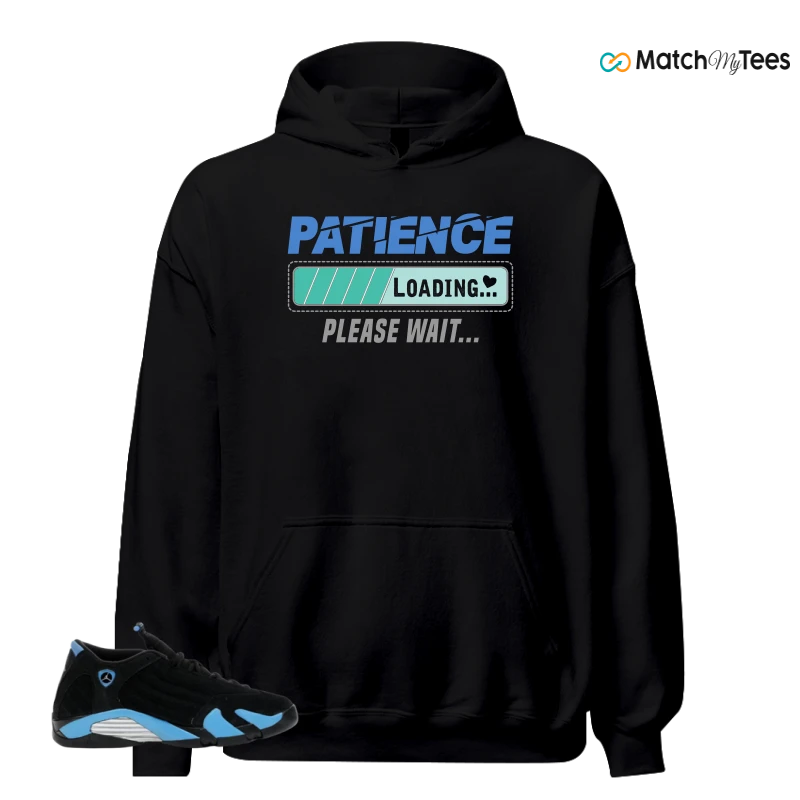 NIKE AIR JORDAN 14 RETRO BLACK UNIVERSITY BLUE (2026) (GS) SNEAKER Matching Tees hoodie