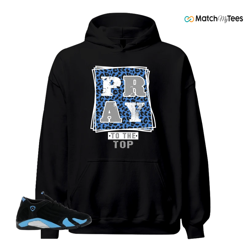 NIKE AIR JORDAN 14 RETRO BLACK UNIVERSITY BLUE (2026) (GS) SNEAKER Matching Tees hoodie
