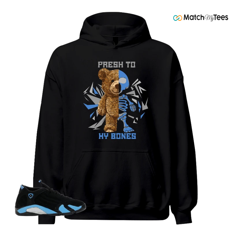 NIKE AIR JORDAN 14 RETRO BLACK UNIVERSITY BLUE (2026) (GS) SNEAKER Matching Tees hoodie