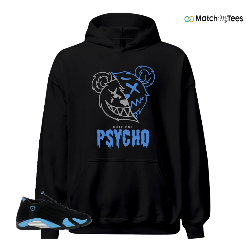 NIKE AIR JORDAN 14 RETRO BLACK UNIVERSITY BLUE (2026) (GS) SNEAKER Matching Tees hoodie