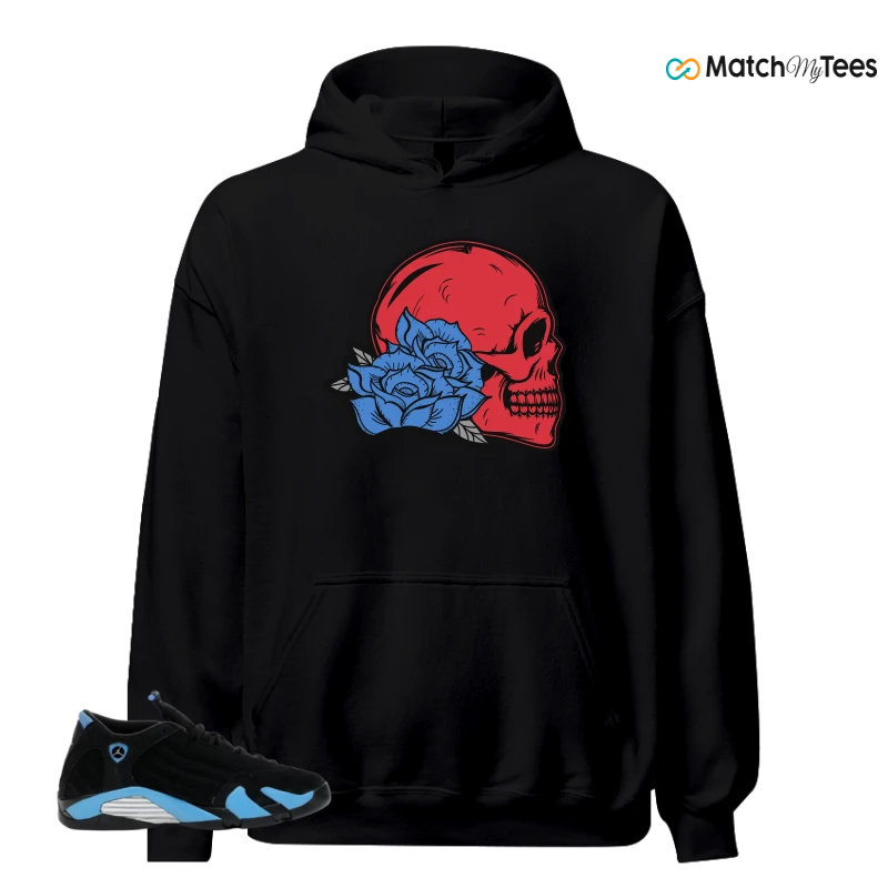 NIKE AIR JORDAN 14 RETRO BLACK UNIVERSITY BLUE (2026) (GS) SNEAKER Matching Tees hoodie