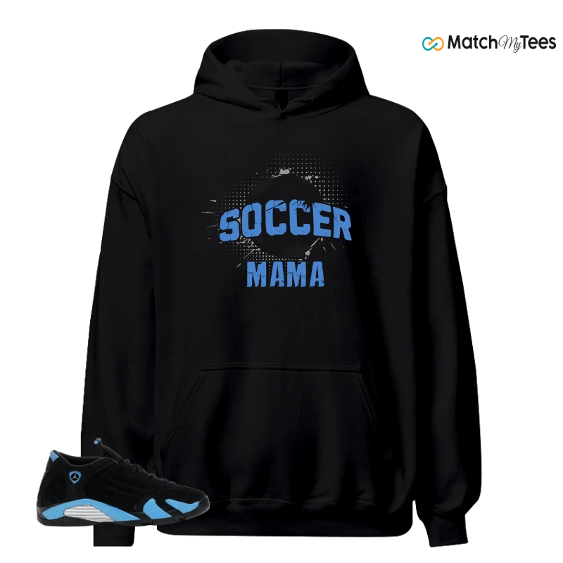 NIKE AIR JORDAN 14 RETRO BLACK UNIVERSITY BLUE (2026) (GS) SNEAKER Matching Tees hoodie