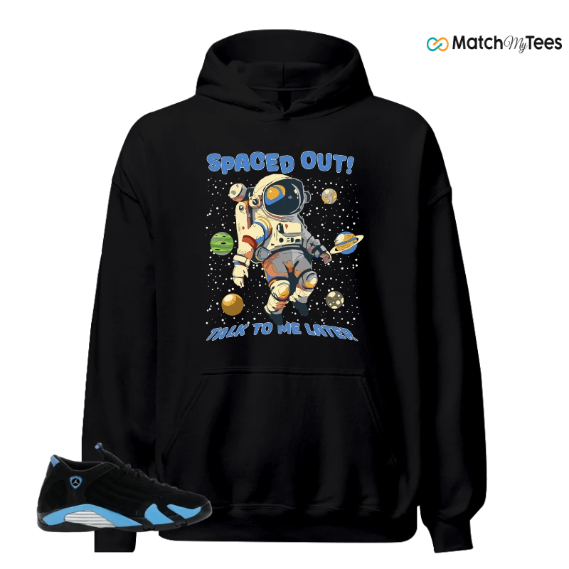 NIKE AIR JORDAN 14 RETRO BLACK UNIVERSITY BLUE (2026) (GS) SNEAKER Matching Tees hoodie