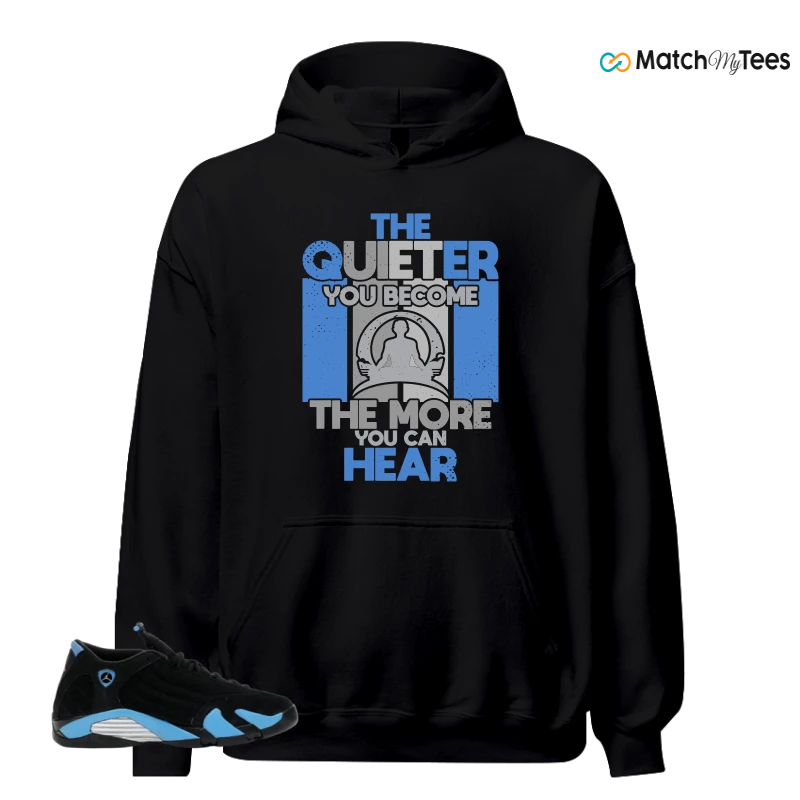 NIKE AIR JORDAN 14 RETRO BLACK UNIVERSITY BLUE (2026) (GS) SNEAKER Matching Tees hoodie