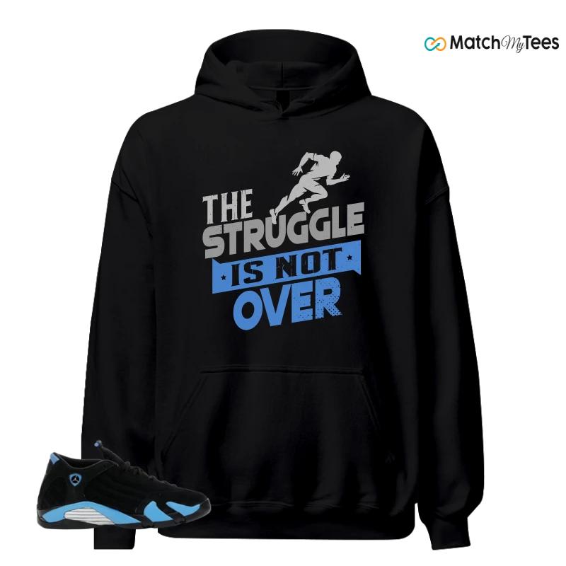 NIKE AIR JORDAN 14 RETRO BLACK UNIVERSITY BLUE (2026) (GS) SNEAKER Matching Tees hoodie