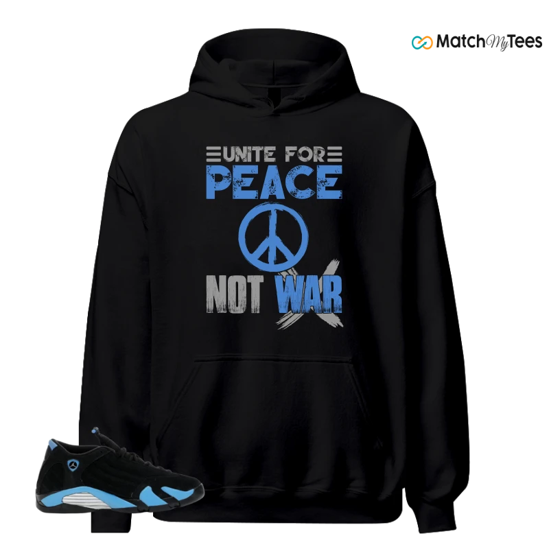 NIKE AIR JORDAN 14 RETRO BLACK UNIVERSITY BLUE (2026) (GS) SNEAKER Matching Tees hoodie