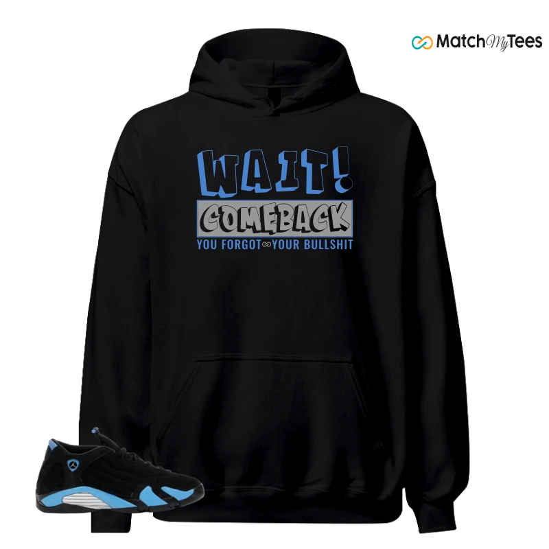 NIKE AIR JORDAN 14 RETRO BLACK UNIVERSITY BLUE (2026) (GS) SNEAKER Matching Tees hoodie