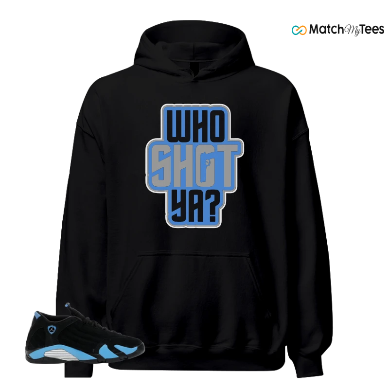 NIKE AIR JORDAN 14 RETRO BLACK UNIVERSITY BLUE (2026) (GS) SNEAKER Matching Tees hoodie