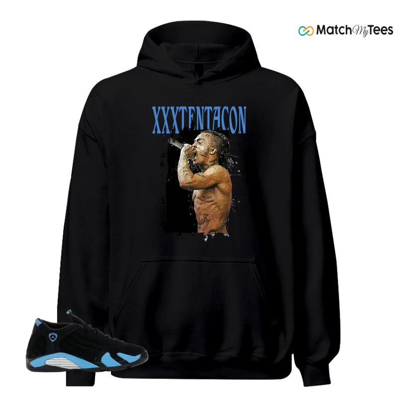 NIKE AIR JORDAN 14 RETRO BLACK UNIVERSITY BLUE (2026) (GS) SNEAKER Matching Tees hoodie
