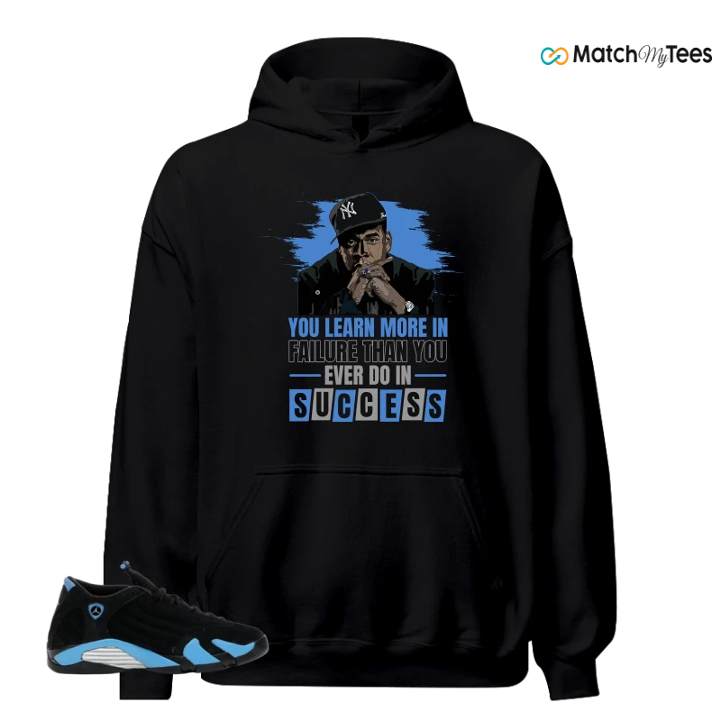 NIKE AIR JORDAN 14 RETRO BLACK UNIVERSITY BLUE (2026) (GS) SNEAKER Matching Tees hoodie