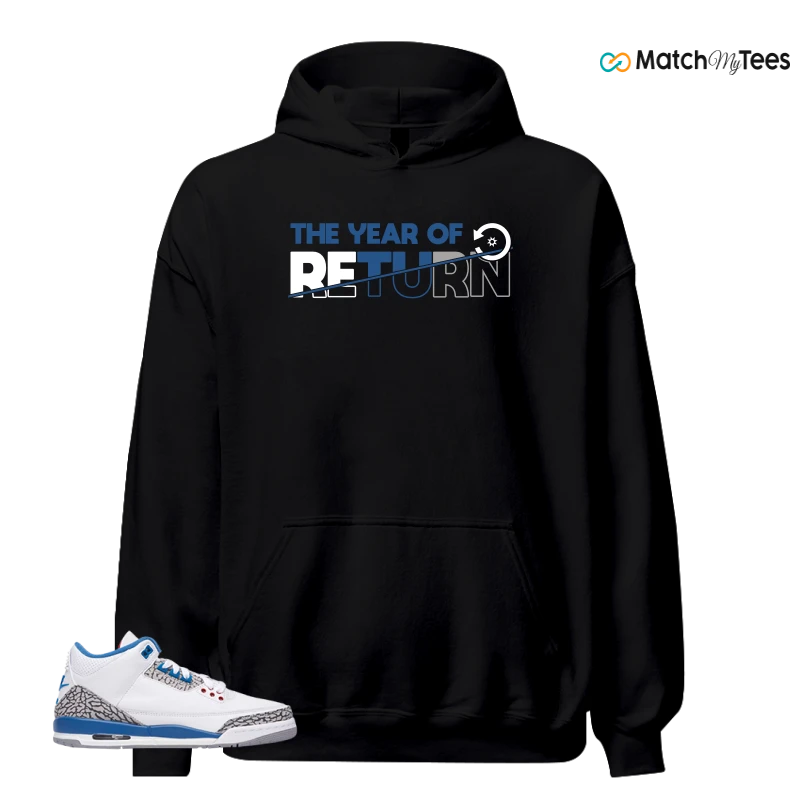 NIKE AIR JORDAN 3 RETRO TRUE BLUE 2026 GRADE SCHOOL SNEAKER Matching Tees hoodie