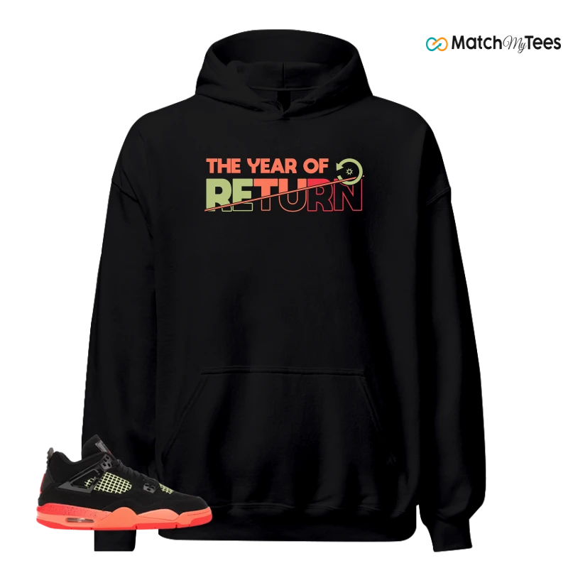 NIKE AIR JORDAN 4 BLACK INFRARED 23 SNEAKER Matching Tees hoodie