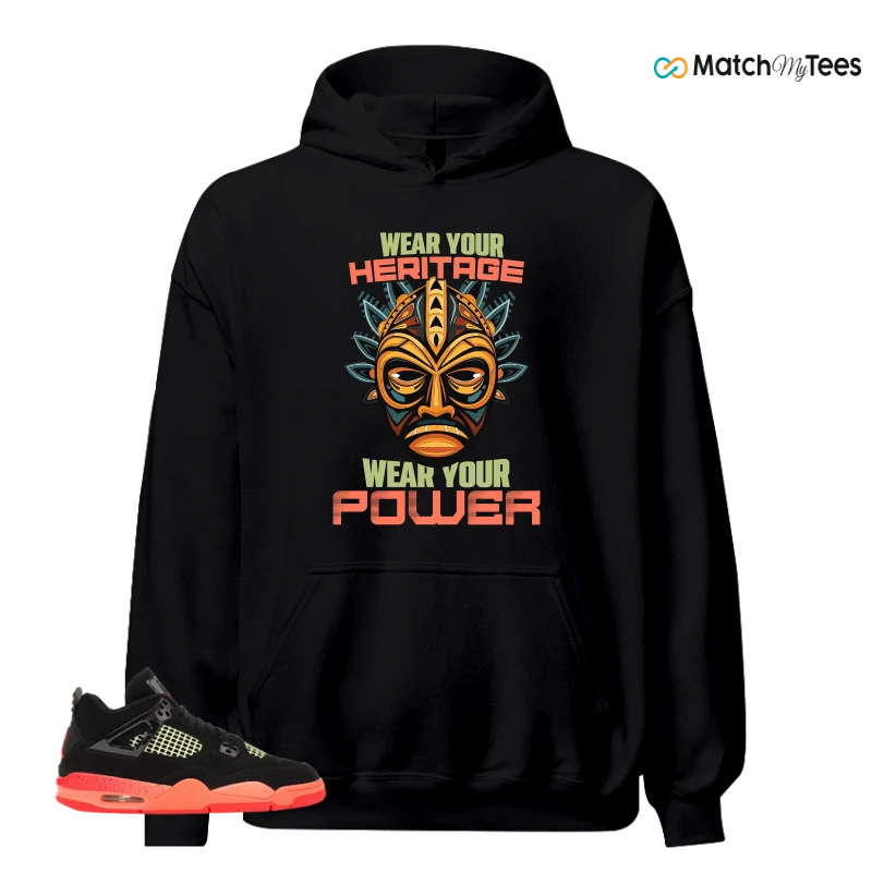 NIKE AIR JORDAN 4 BLACK INFRARED 23 SNEAKER Matching Tees hoodie
