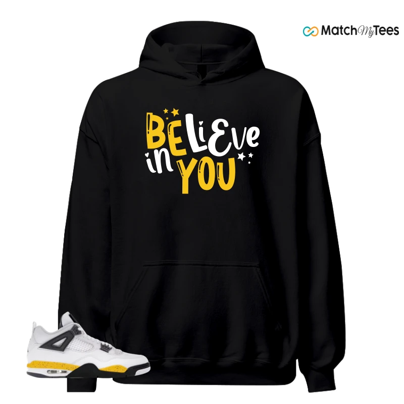 NIKE AIR JORDAN 4 RARE AIR TOUR YELLOW SNEAKER Matching Tees hoodie