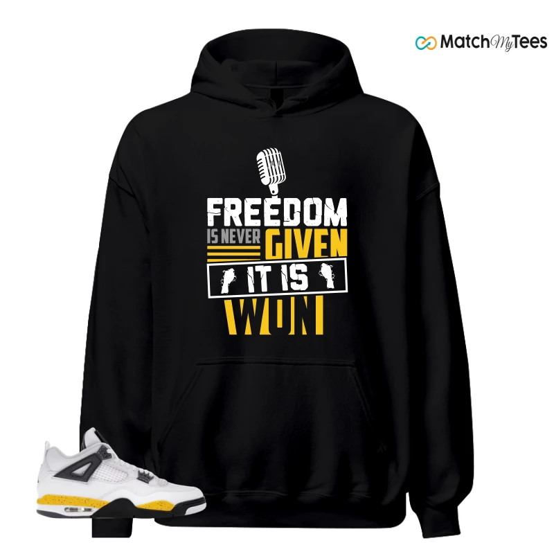 NIKE AIR JORDAN 4 RARE AIR TOUR YELLOW SNEAKER Matching Tees hoodie