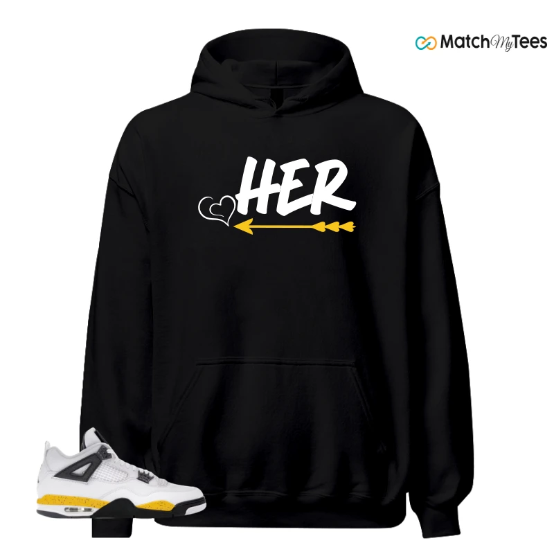 NIKE AIR JORDAN 4 RARE AIR TOUR YELLOW SNEAKER Matching Tees hoodie