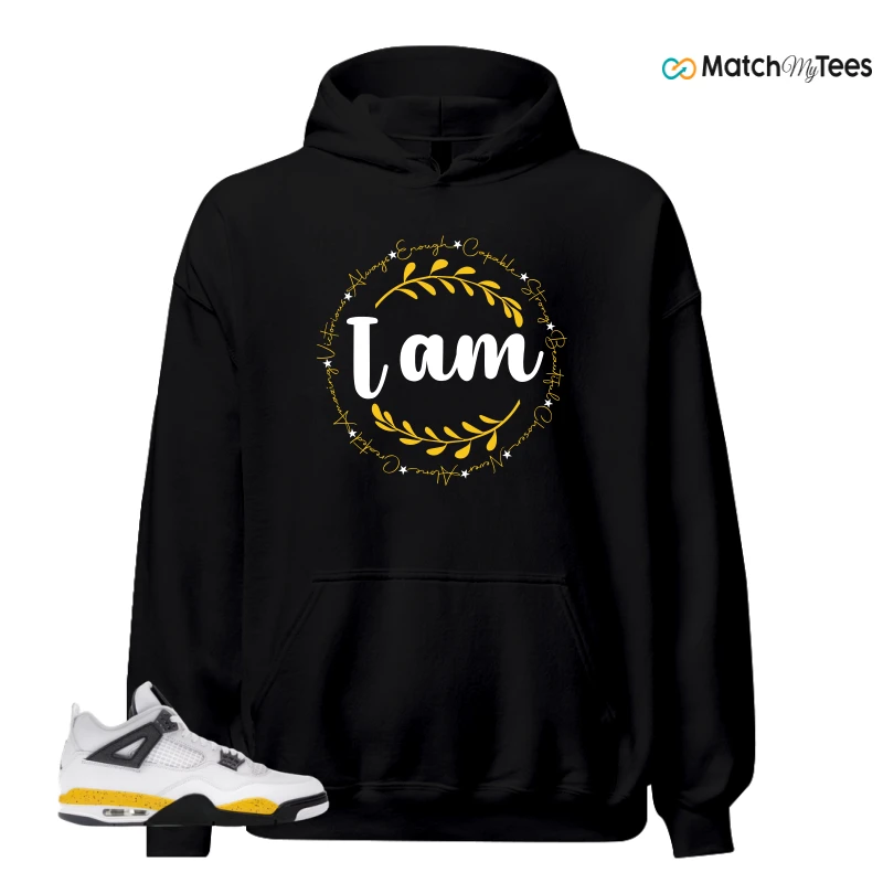 NIKE AIR JORDAN 4 RARE AIR TOUR YELLOW SNEAKER Matching Tees hoodie