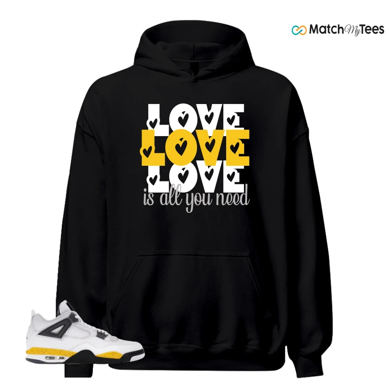 NIKE AIR JORDAN 4 RARE AIR TOUR YELLOW SNEAKER Matching Tees hoodie