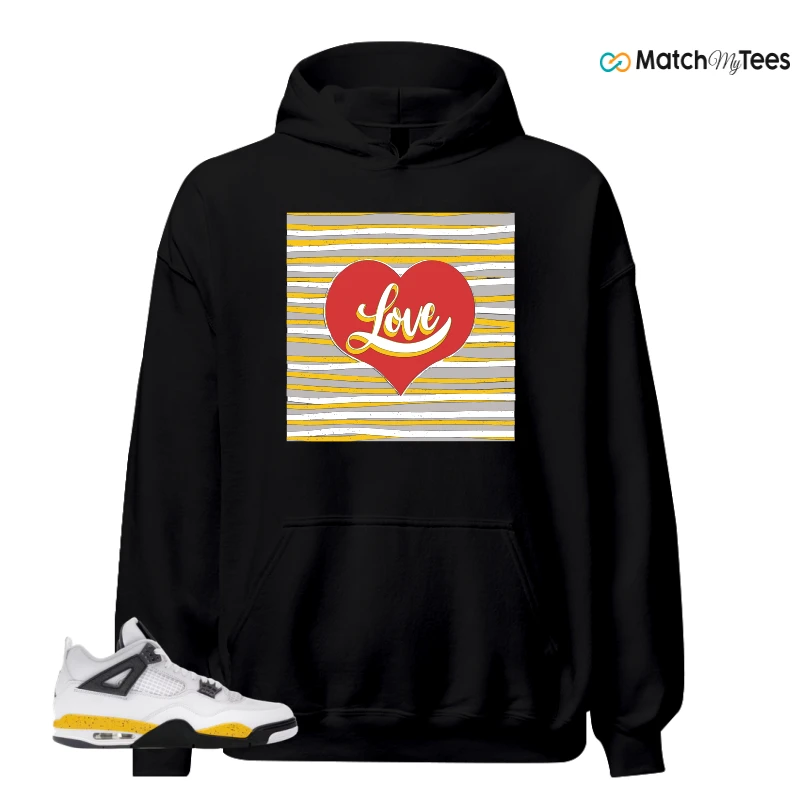 NIKE AIR JORDAN 4 RARE AIR TOUR YELLOW SNEAKER Matching Tees hoodie