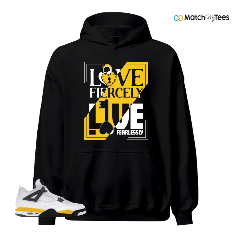 NIKE AIR JORDAN 4 RARE AIR TOUR YELLOW SNEAKER Matching Tees hoodie