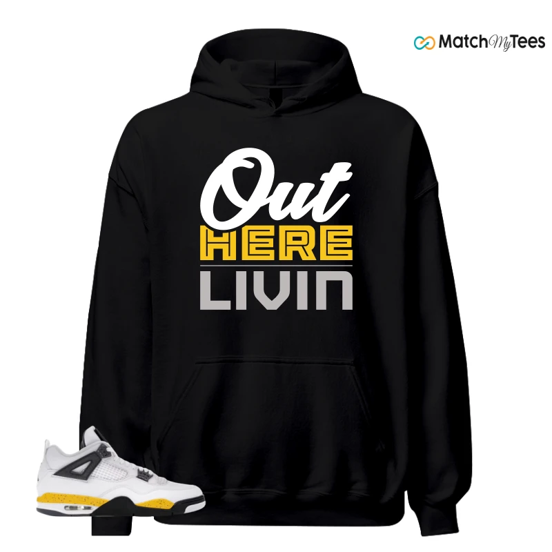 NIKE AIR JORDAN 4 RARE AIR TOUR YELLOW SNEAKER Matching Tees hoodie