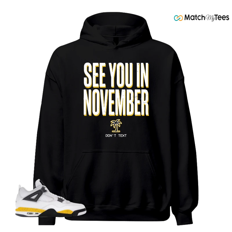 NIKE AIR JORDAN 4 RARE AIR TOUR YELLOW SNEAKER Matching Tees hoodie