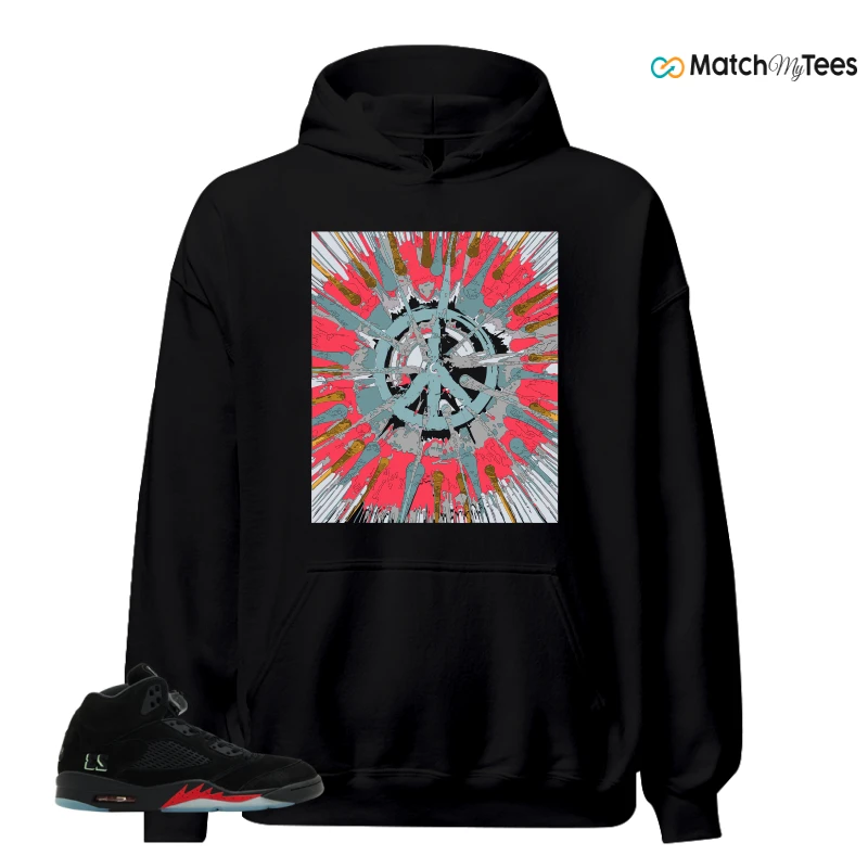 NIKE AIR JORDAN 5 RETRO HALLOWEEN SNEAKER Matching Tees hoodie