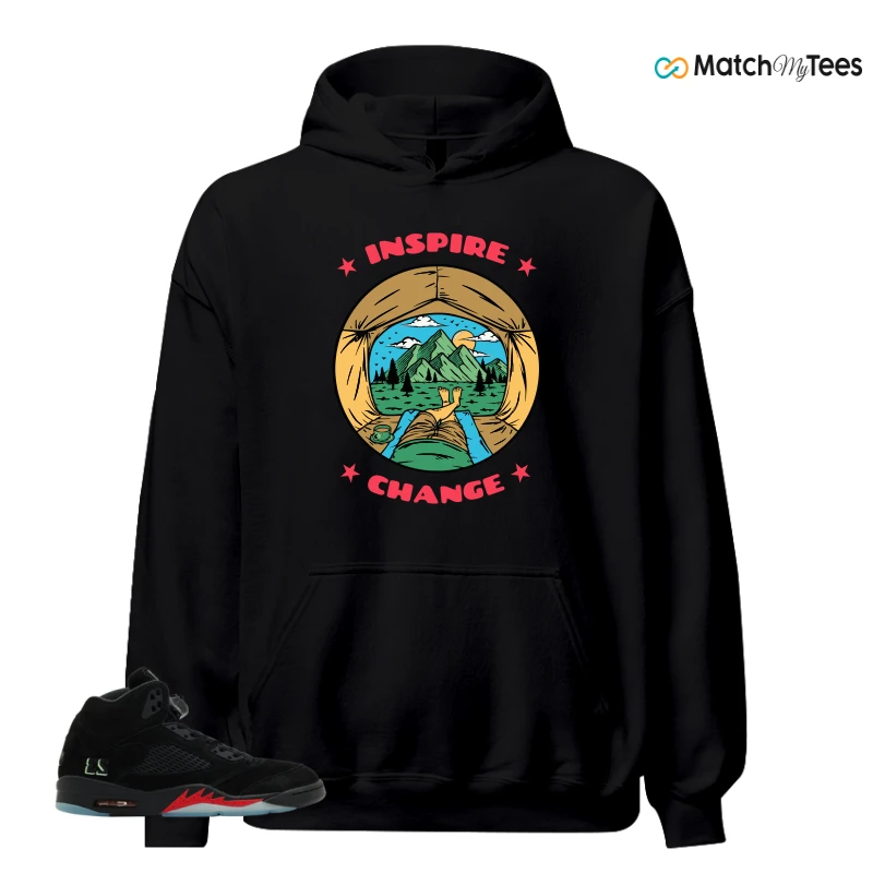 NIKE AIR JORDAN 5 RETRO HALLOWEEN SNEAKER Matching Tees hoodie