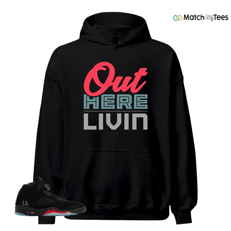 NIKE AIR JORDAN 5 RETRO HALLOWEEN SNEAKER Matching Tees hoodie