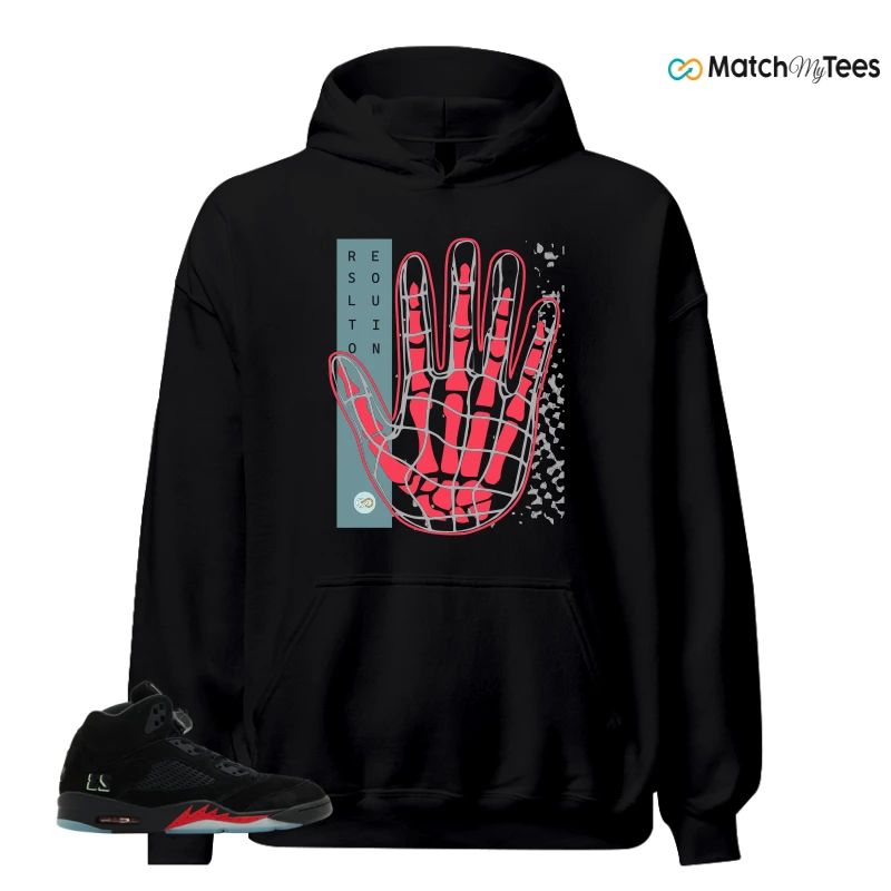 NIKE AIR JORDAN 5 RETRO HALLOWEEN SNEAKER Matching Tees hoodie