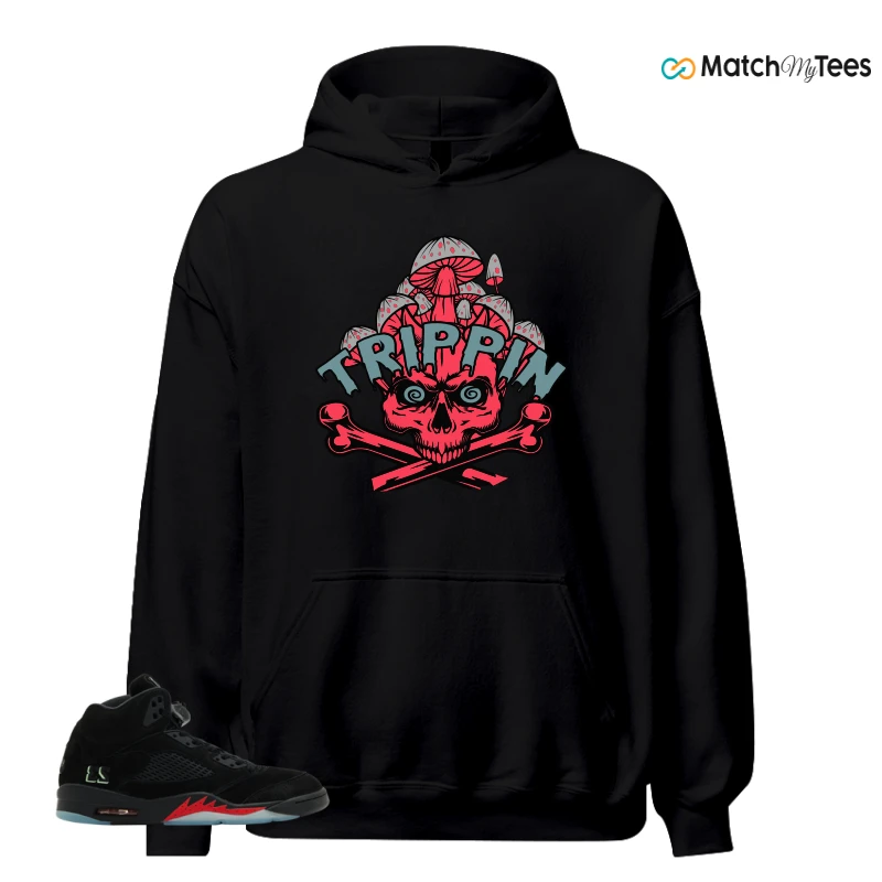 NIKE AIR JORDAN 5 RETRO HALLOWEEN SNEAKER Matching Tees hoodie