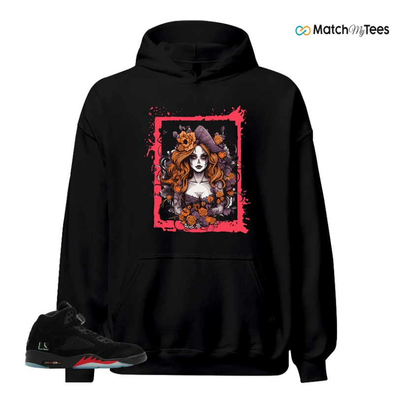 NIKE AIR JORDAN 5 RETRO HALLOWEEN SNEAKER Matching Tees hoodie