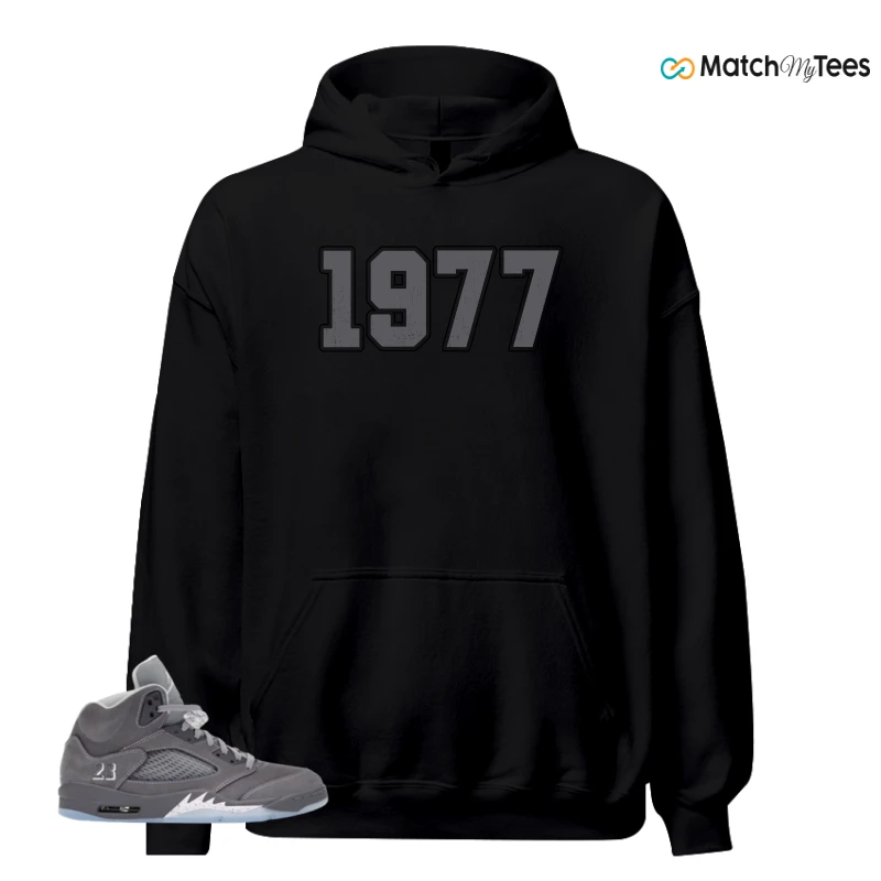 NIKE AIR JORDAN 5 WOLF GREY SNEAKER Matching Tees hoodie