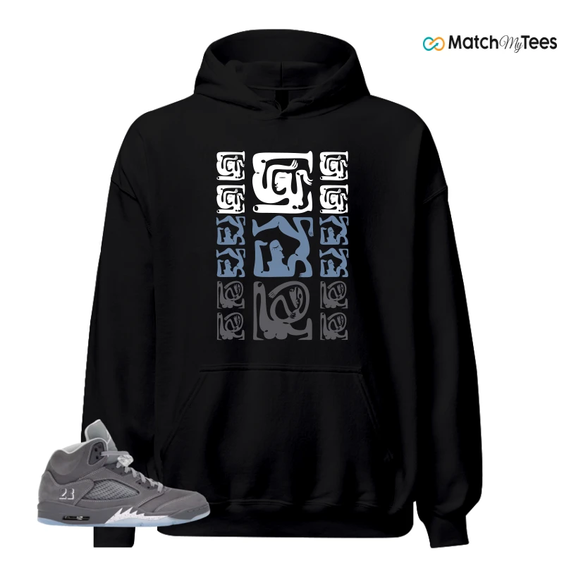 NIKE AIR JORDAN 5 WOLF GREY SNEAKER Matching Tees hoodie