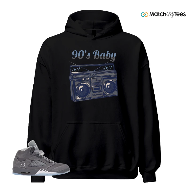 NIKE AIR JORDAN 5 WOLF GREY SNEAKER Matching Tees hoodie