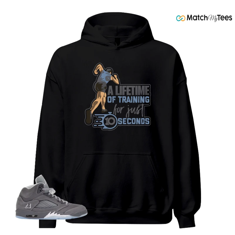 NIKE AIR JORDAN 5 WOLF GREY SNEAKER Matching Tees hoodie