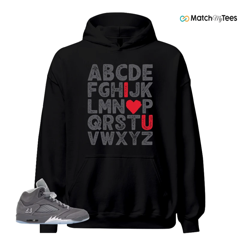 NIKE AIR JORDAN 5 WOLF GREY SNEAKER Matching Tees hoodie