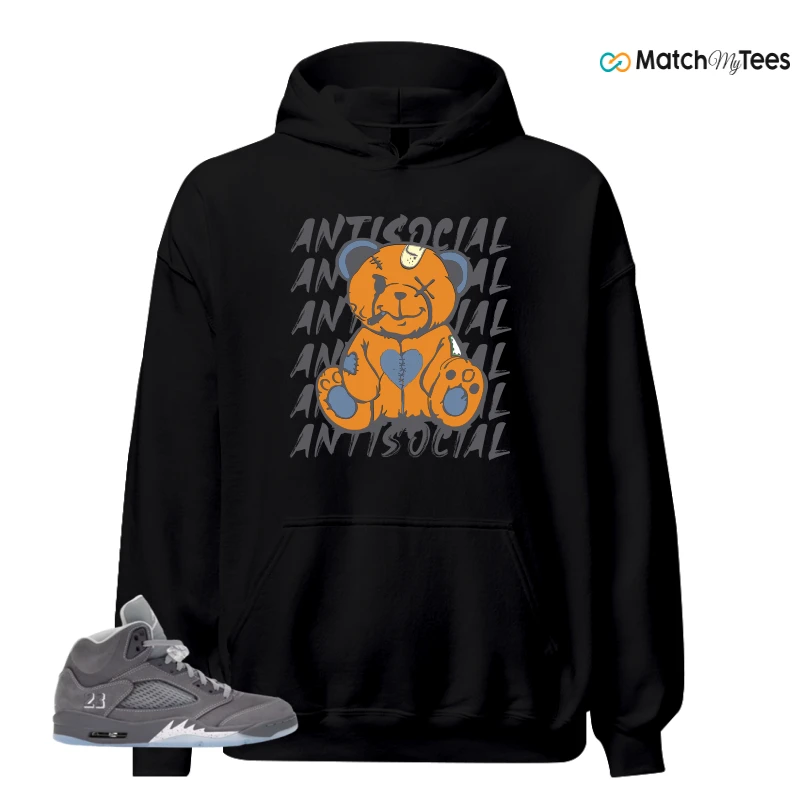 NIKE AIR JORDAN 5 WOLF GREY SNEAKER Matching Tees hoodie